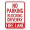 Signmission No Blocking Driveway Fire Lane Heavy-Gauge Aluminum Rust Proof Parking Sign, 18" x 24", A-1824-23852 A-1824-23852 - alternate 1